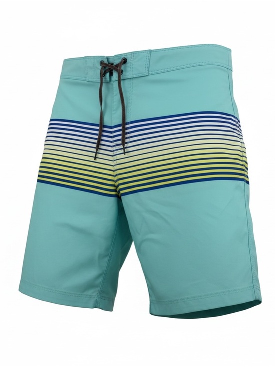 Hurley Other - Hurley Men’s Aqua Board Shorts with Navy and Yellow Stripe Band size 30